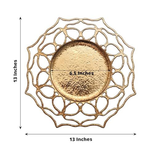 Platos Dorados Redondos Acrílicos 13" Balsa Circle Pack x6 miniatura 2
