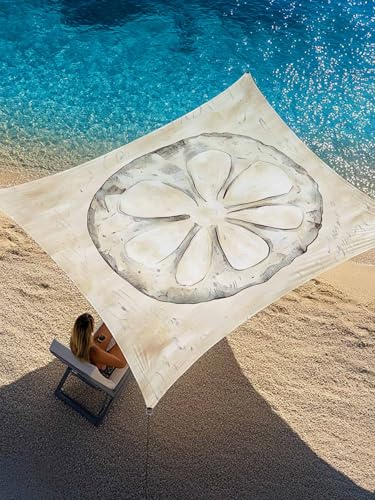 Retro Ocean Sun Shade Sail 8'x10' Sand Waterproof Canopy