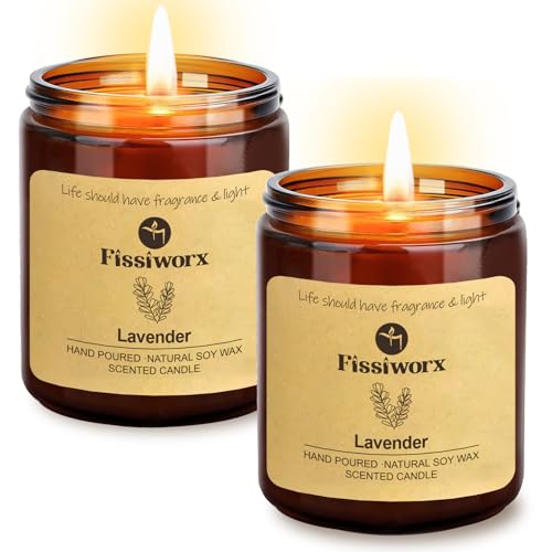 Fissiworx Lavender Scented Candle Set (2-Pack)