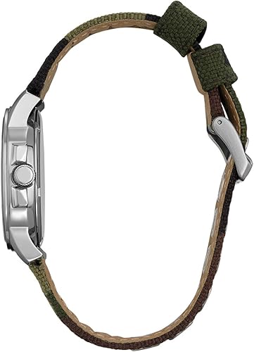 Miniatura 2 de Citizen Reloj Eco-Drive Weekender Garrison Field para hombre en acero inoxidable con correa de nailon camuflaje, esfera negra (Modelo BM8188-01E)
