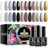 ★GLATT UND EINFACH AUFTRAGEN: Die Farben des Weiß-Schwarz-Braun-Gel-Nagellack-Sets sind einfach genug für den Anfang, hochwertig, langlebig, glatt und einfach aufzutragen, geeignet für alle Arten von Nägeln. Einfach zu bedienen für Profis und Heimanwender.