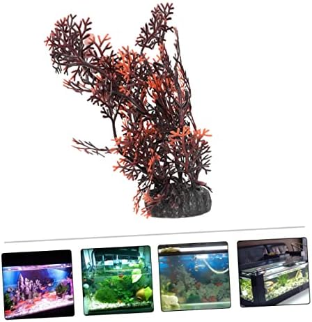 PATKAW 2pcs Fish Tank Simulated Aquatic Plants Tank Decor Faux Plants Artificial Grass Plant Realistic Aquarium Plants Fish Tank Plants Plastic Underwater Grass 3D Aquatic Florals Pet 3D