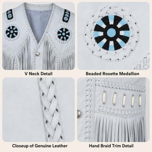 Image of Men's Western Suede Leather Vest