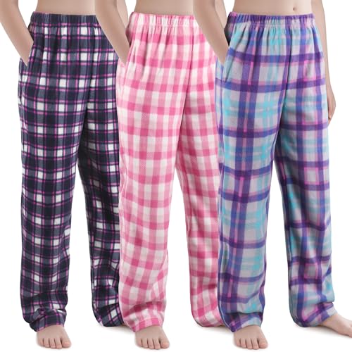 IHU Girls Pajama Pants Micro Fleece (3 Pack)