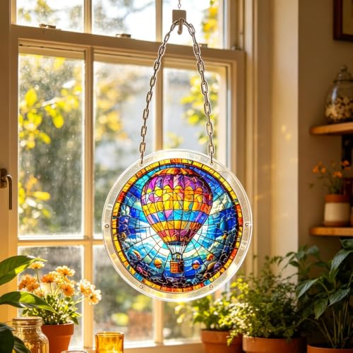 Arte Puzzle Atrapasol de Acrílico como Regalo de Decoración de Globo Aerostático para el Hogar 3