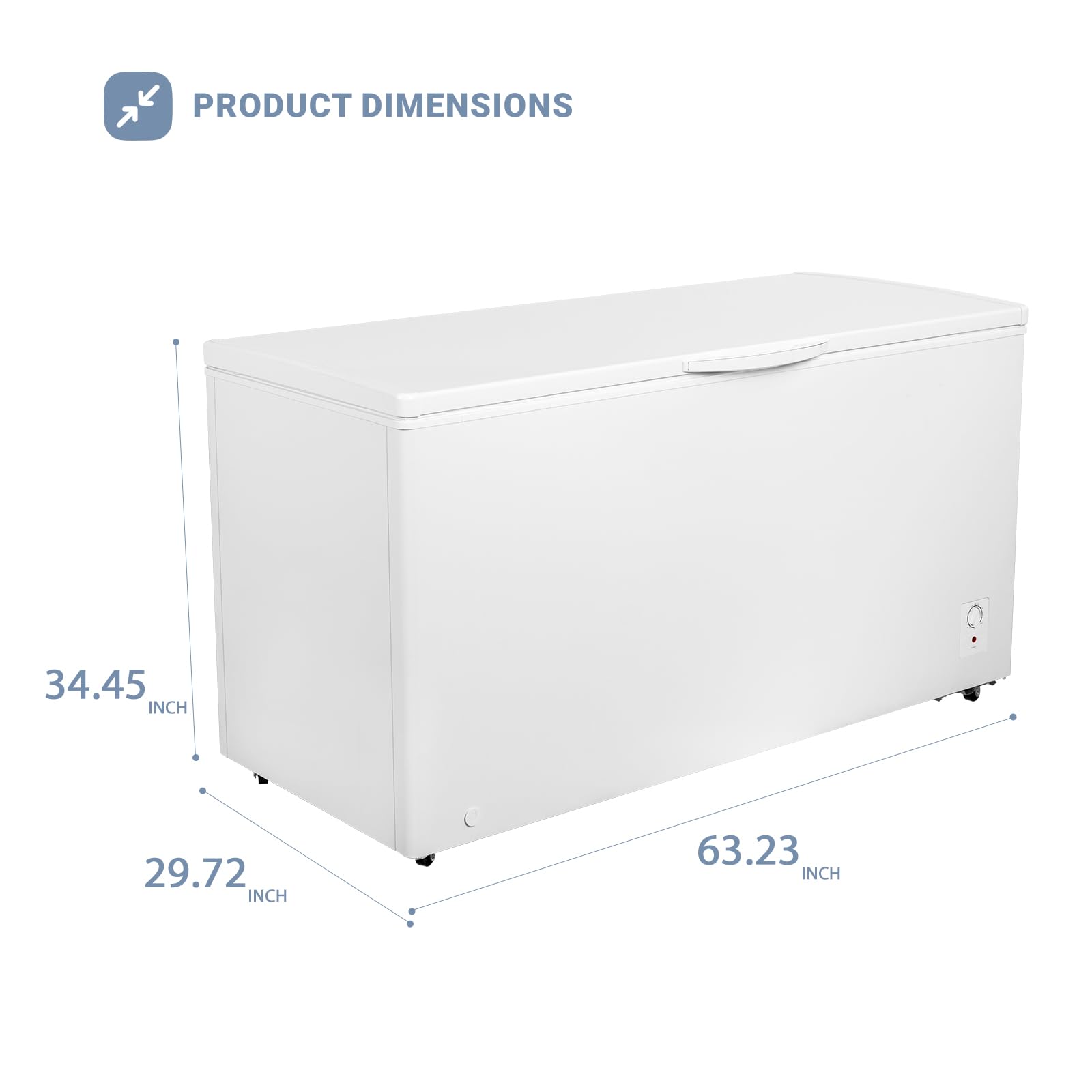 Techomey Large Chest Freezer 20 Cu Ft, Deep Freezer With 7 Adjustable Thermostat, Chest Deep Freezer With Removable Basket For Garage, Basement, White on Fridge.com - View 6