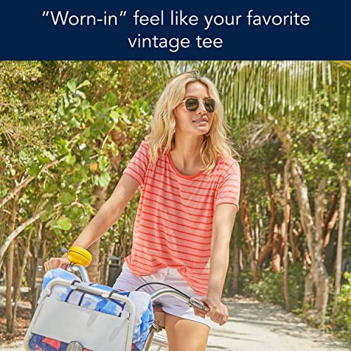 Vineyard Vines Women's Short-Sleeve Pop Stitch Surftee, White Cap, Medium #TOP4