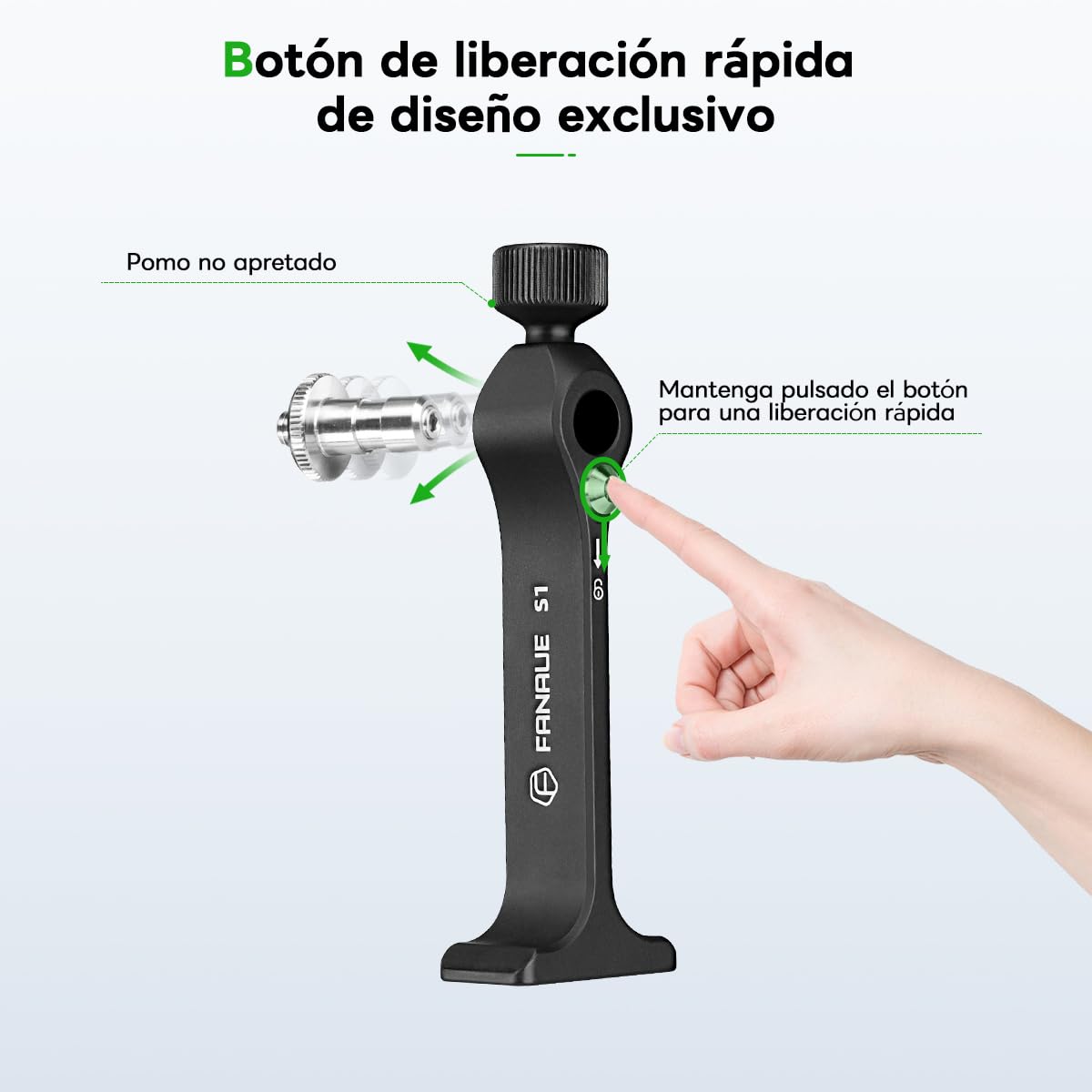 FANAUE Adaptador de trípode Binocular con 1/4-20" rosca compatible con prismáticos Porro y rótulas Arca, adaptador universal trípode para observación de aves caza, observación de animales y mucho más.