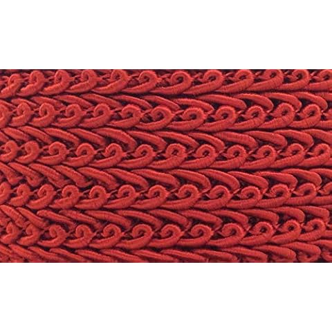 Großhandel für Schneiderbedarf 2 m Posamentenborte rot 10 mm 1,25 €/m Cover
