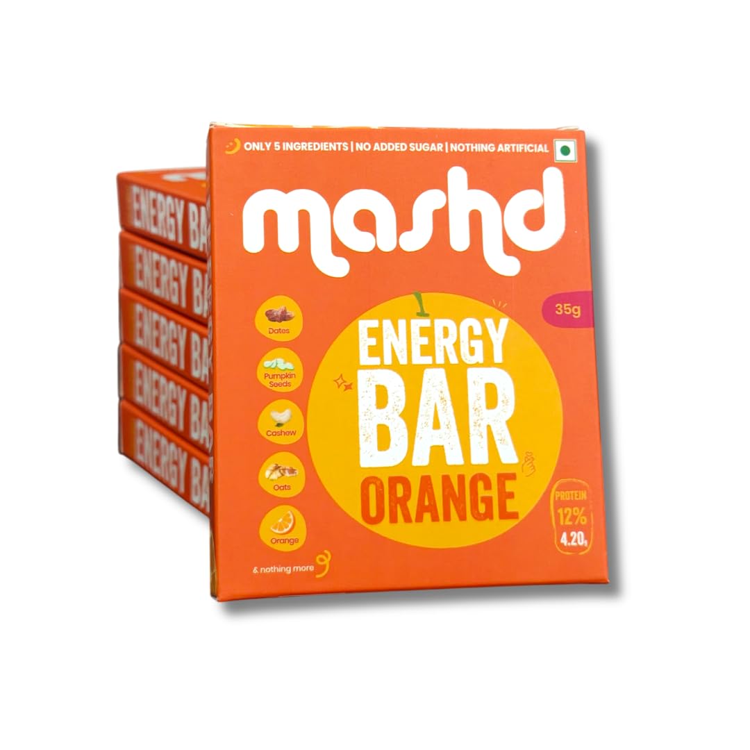 Mashd - Energy Bars - All in One (Pack of 6) | Zero Artifical Ingredients | 5 Ingredient Whole Food Bar | Date Sweetend | No Artificial Sweeteners | Natural Pre-Workout & Office Snack | Six Different Bars — Amazon image 13