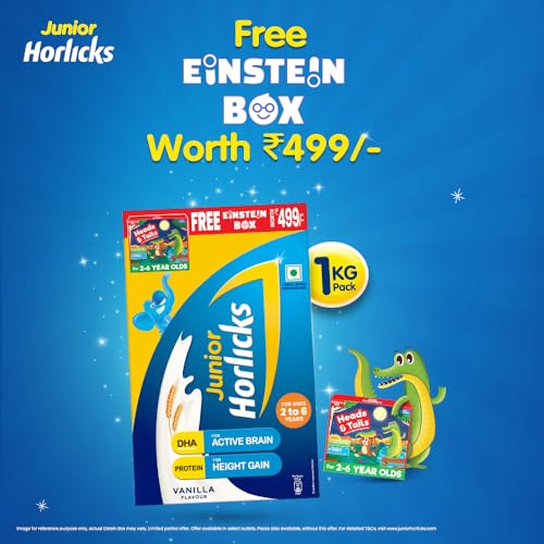 Image of Junior Horlicks Nutrition Drink 1kg, Vanilla, Nutrition for Toddlers & Young kids (2-6 years) for Supporting Growth