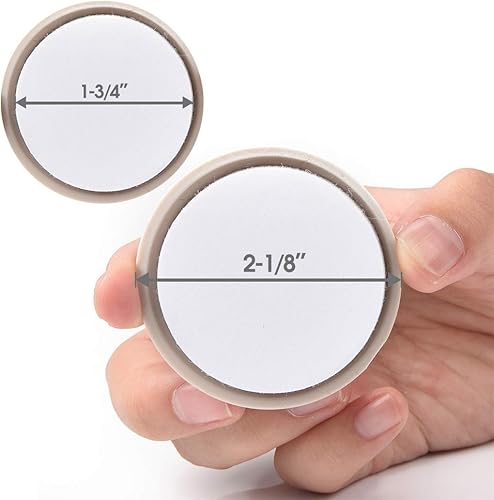 Miniatura 2 de Ezprotekt Paquete de 16 deslizadores autoadhesivos para patas de sillas de muebles para alfombras, 2-18 pulgadas, autoadhesivos, redondos,