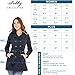 Sebby Collection Women's Soft Shell Trench Coat with Detachable Hood