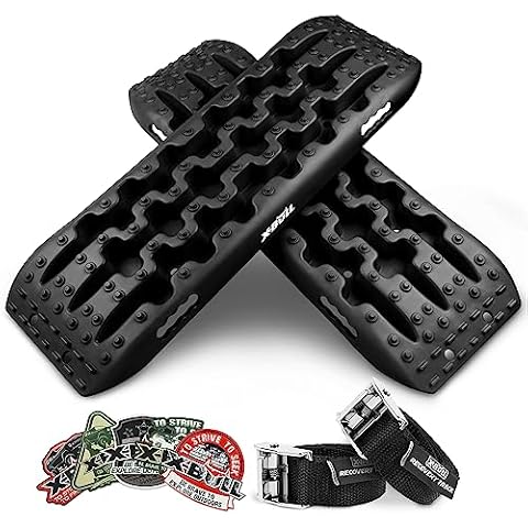 X-BULL New Recovery Traction Tracks Tire Ladder for Sand Snow Mud 4WD(Black) Cover