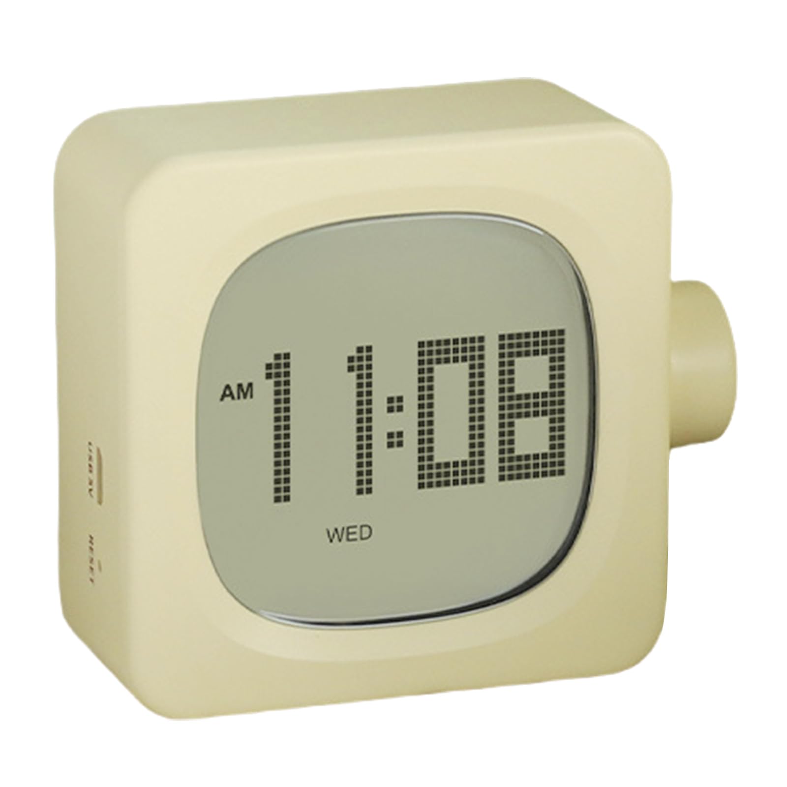 Mekalero LED Display Digital Alarm Clock with Snoozes Function Countdown USB Chargeable 2 Alarms Cubic Desktop Night Lamp Student Alarm
