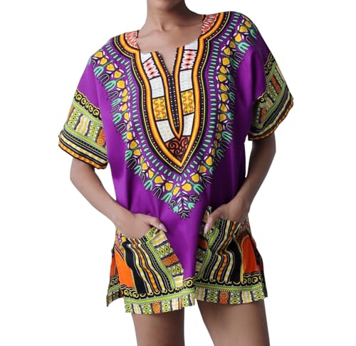 DA'IKI Dashiki Cotton Shirt African Tribal Kaftan Boho Caftan Unisex2