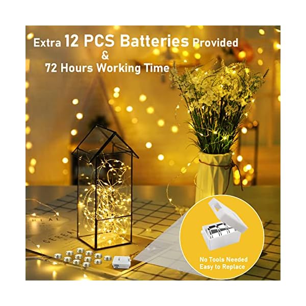 Merfino fairy lights battery operated, 3 speed modes - image 4