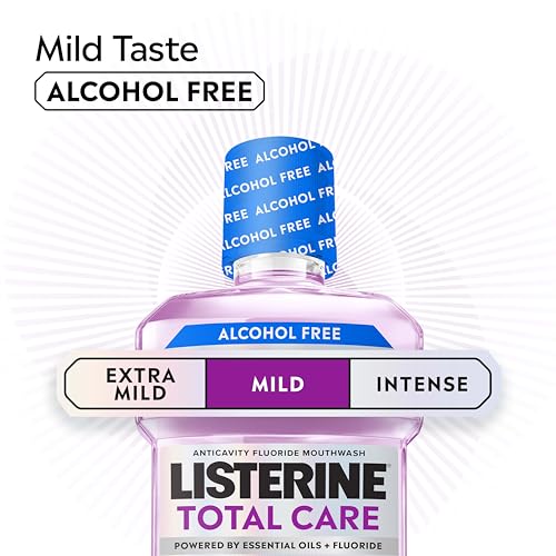 Image of Listerine Mouthwash Total Care Mild Mint, Alcohol Free Mouthwash for Adults, Fluoride Mouth Rinse, Non Alcohol Anticavity Oral Rinse, Kills 99.9% of Bad Breath Germs, 500 mL