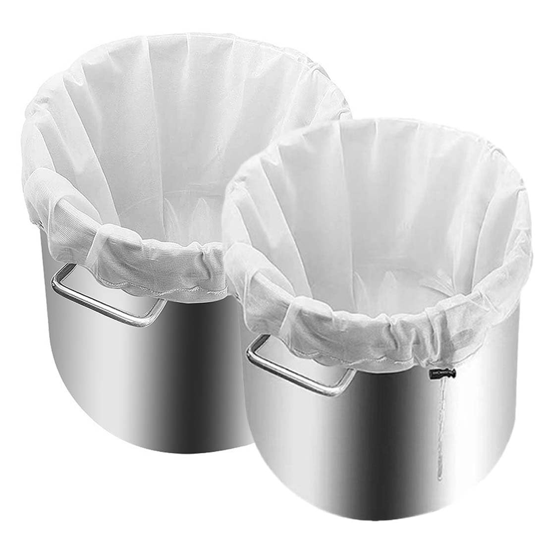 2 szt. Worek filtrujący wielokrotnego użytku ze sznurkiem do żywności, filtrami do likierów do piwa i mleka roślinnego, worki do piwa filtrującego do wina, kawy i jogurtu (40 x 46 cm)