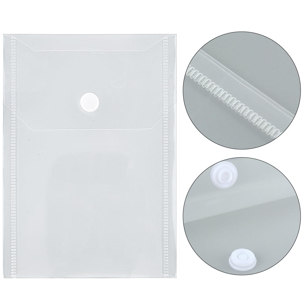 10 sobre de Plástico Vertical con Cierre A Presión, Reutilizable, para Guardar Sellos, Pequeño, Impermeable, Transparente, Organizador de Pegatinas, Recibos, Carpetas para Guardar Fotos, 4x6