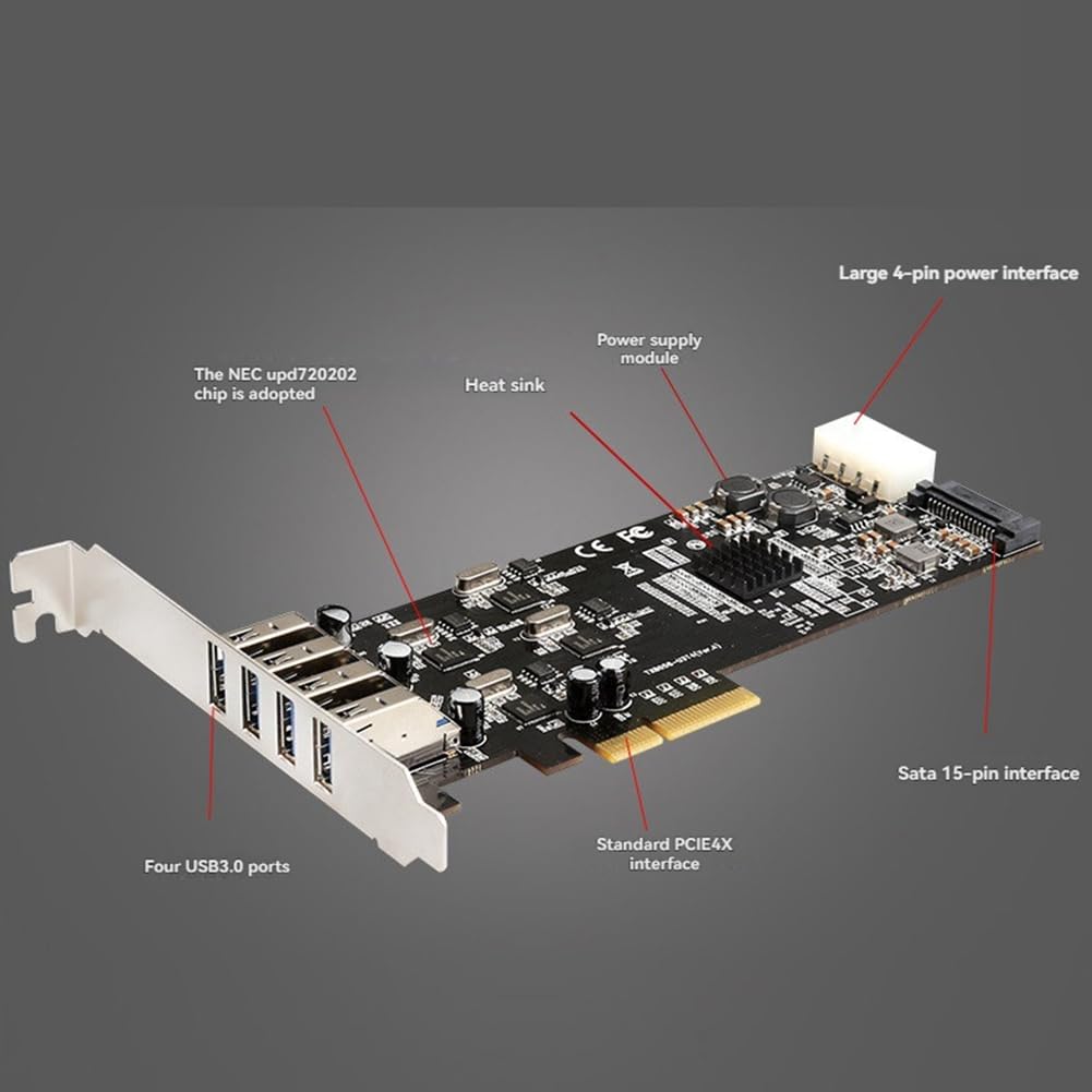USB3.0 PCI Express karta USB 3.0 PCI-E karta rozszerzeń karta PCI Express do komputera stacjonarnego