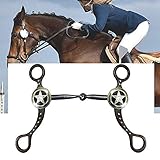Material: Western-Bit aus Bronze-Edelstahl, eingelegte Dekorplatten, handgeschnitzt. Exquisit. Das macht das Stück haltbarer.
