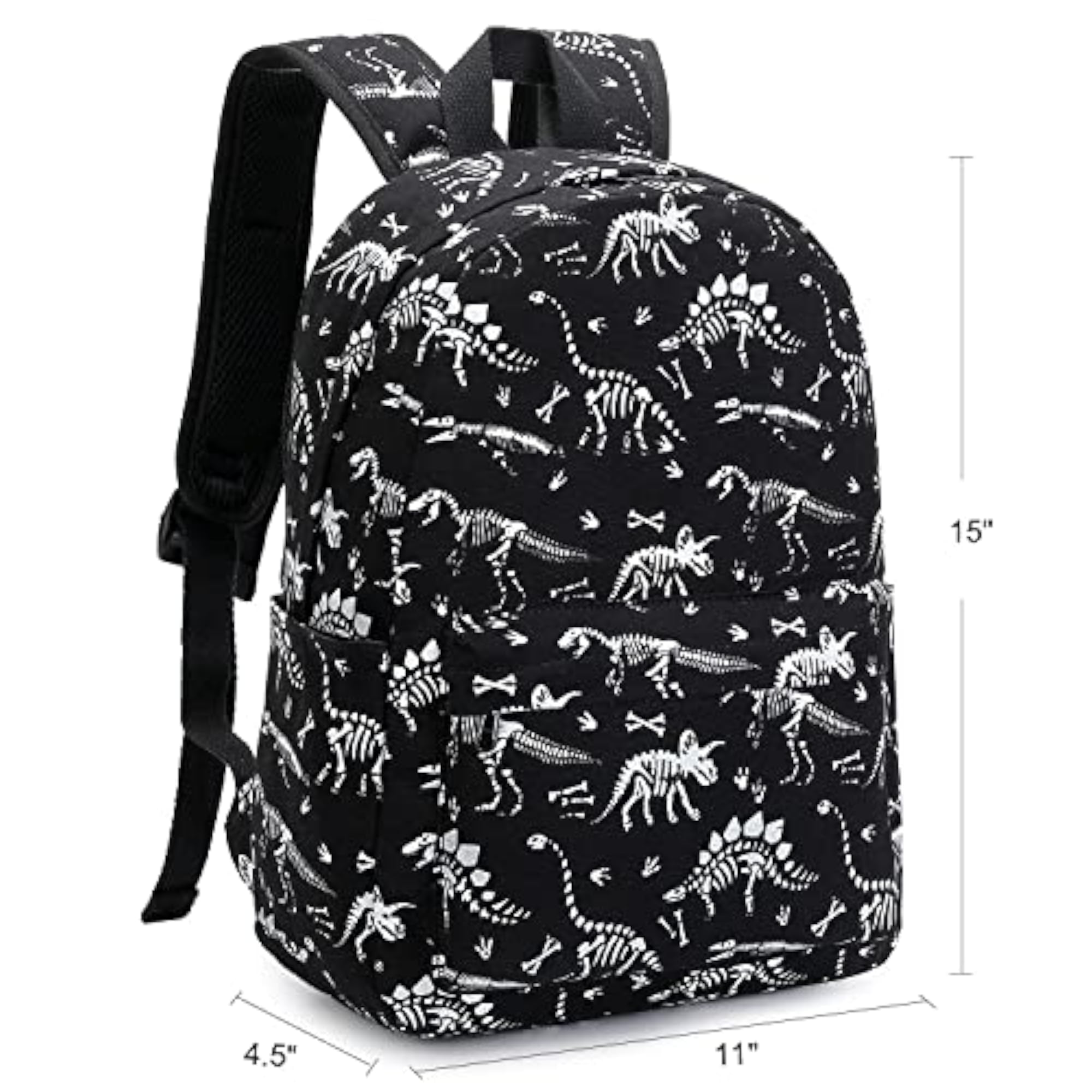 Kids Girls Luminous Dinosaur School Bag with Lunch Box