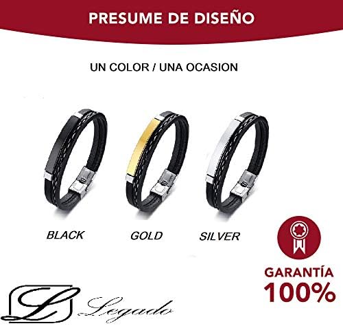 Pulsera hombre cuero y acero vikingo 513lSRe+cdL. AC SR38. SL1000