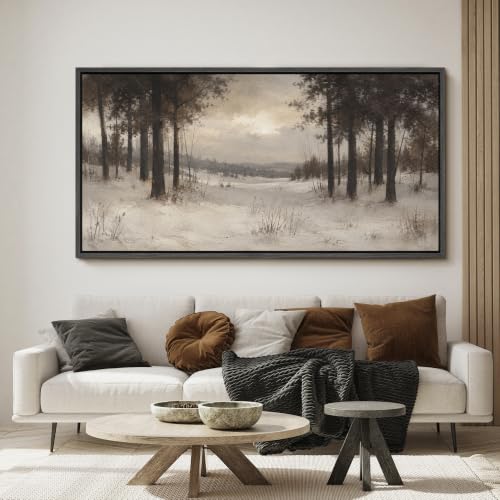 Image of MUDECOR Extra Large Framed Canvas Print Wall Art Pine Art for Living Room