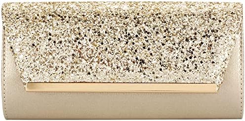 Bolso de mano de noche para mujer, bolso de hombro para boda, fie...