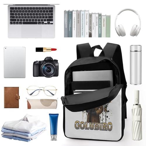 Spijoniro-Golliniro Merch 17 Inch Shoulder Backpack Italian-Brainrot Meme Water Resistant Lightweight Daypack3