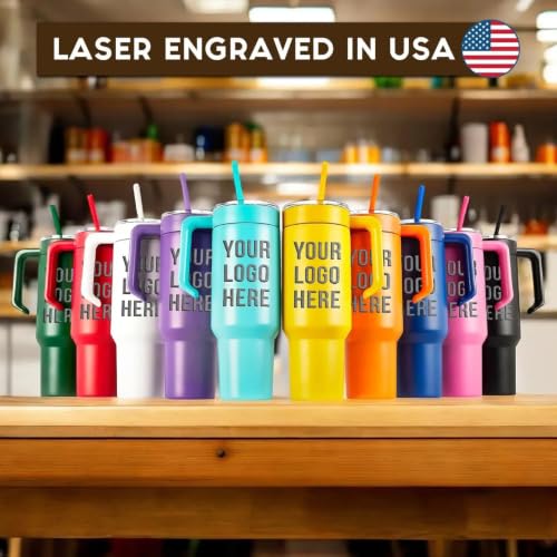 Image of Custom Logo 40 oz Engraved Tumbler for Business & Corporate Gifts