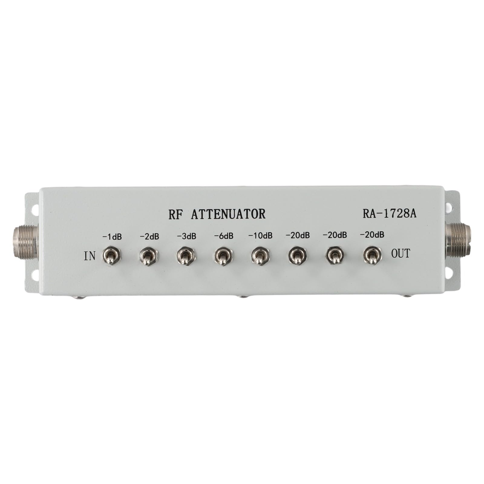 Attenuatore a gradini variabile RF, 0-82dB, 50 Ohm, DC-250MHz, connettore BNC in metallo a 8 fasi