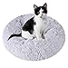Queta wysokiej jakości legowisko dla zwierząt domowych, dla kotów, małych i średnich psów, łatwe w czyszczeniu w kształcie donut, rozmiar: 50 cm, kolor jasno-szary
