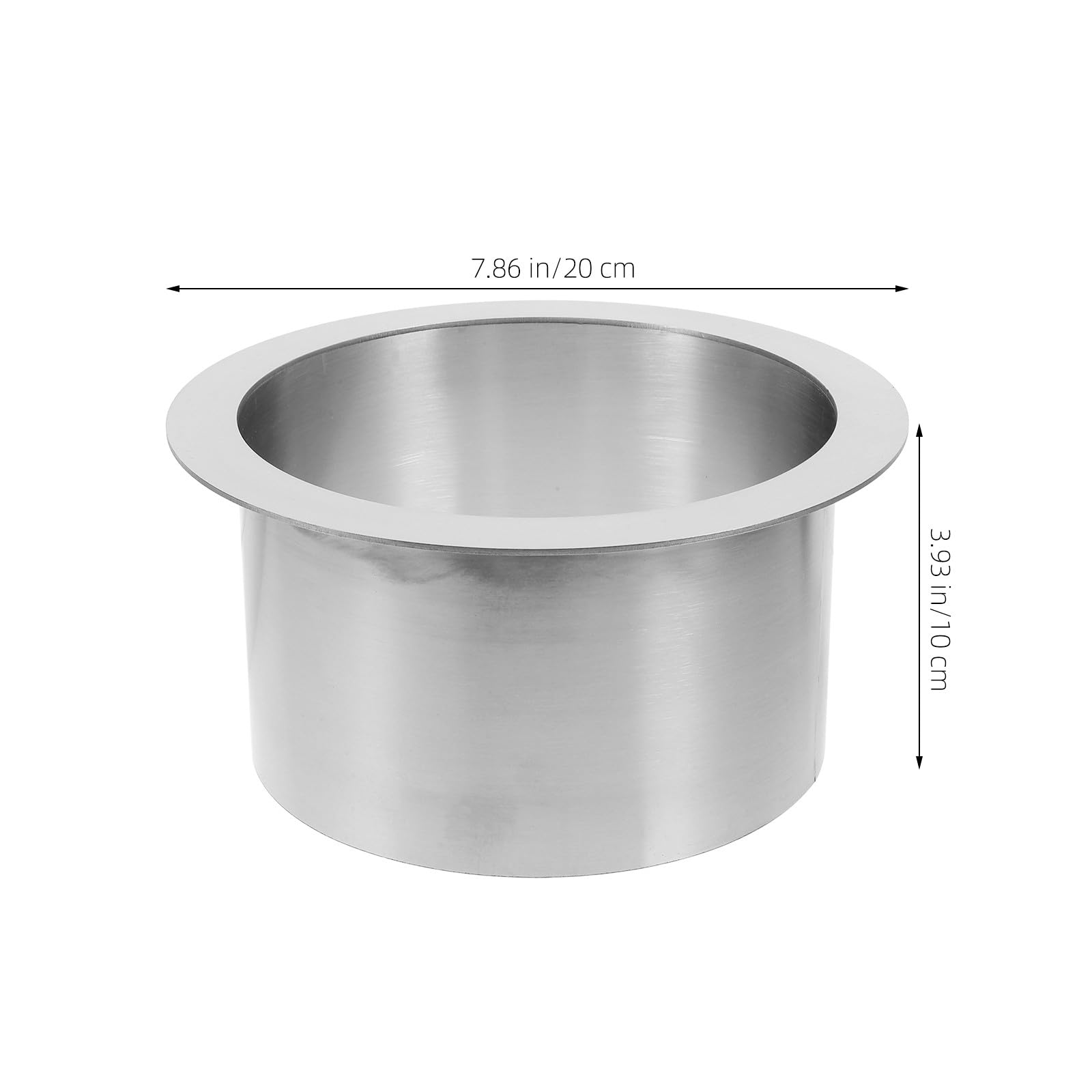 PATKAW Passe-poubelle Rond à Encastrer en Acier Inoxydable 304 | Goulotte à Déchets Intégrée, Finition Argenté, Design Simple et Élégant, pour Zones Humides
