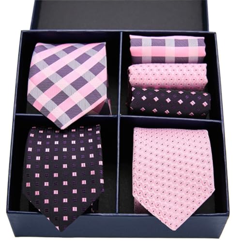 Corbata de negocio para hombre combinación con pañuelo