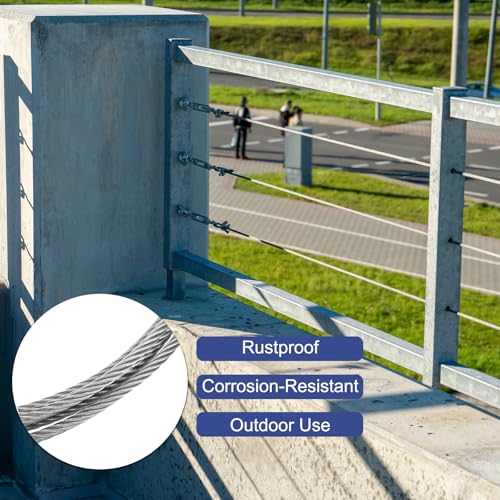 Cuerda de alambre de acero inoxidable 304 premium con estructura ultra resistente de 7x19 4