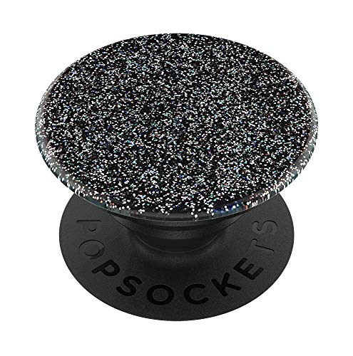 Popsockets PopGrip - Soporte y Agarre para Teléfonos Móviles y Tabletas con un Top Intercambiable - Glitter Black