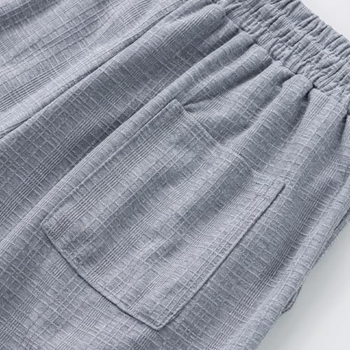 Man Thin Hawaiian Pleated Loose Fit Trousers Pants for Mens Beach Summer Fall Trousers Pants 20254