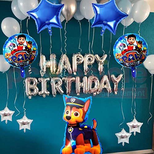 Image of Propsicle Birthday Foil Paw-Patrol Theme Birthday Decorations Balloon Pack Of 5 Baby Birthday Party Supplies Item,Multicolor