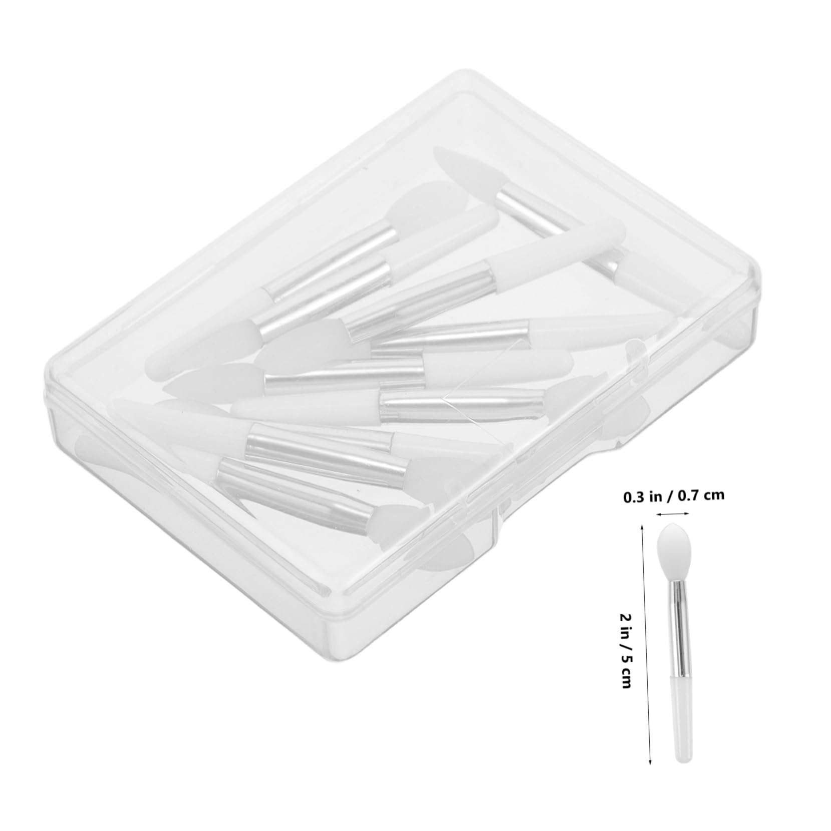 SOESFOUFU 10-pack Silicone Lip Brush Set Exfoliating Lip Mask Bulk Moisturizing Applicator