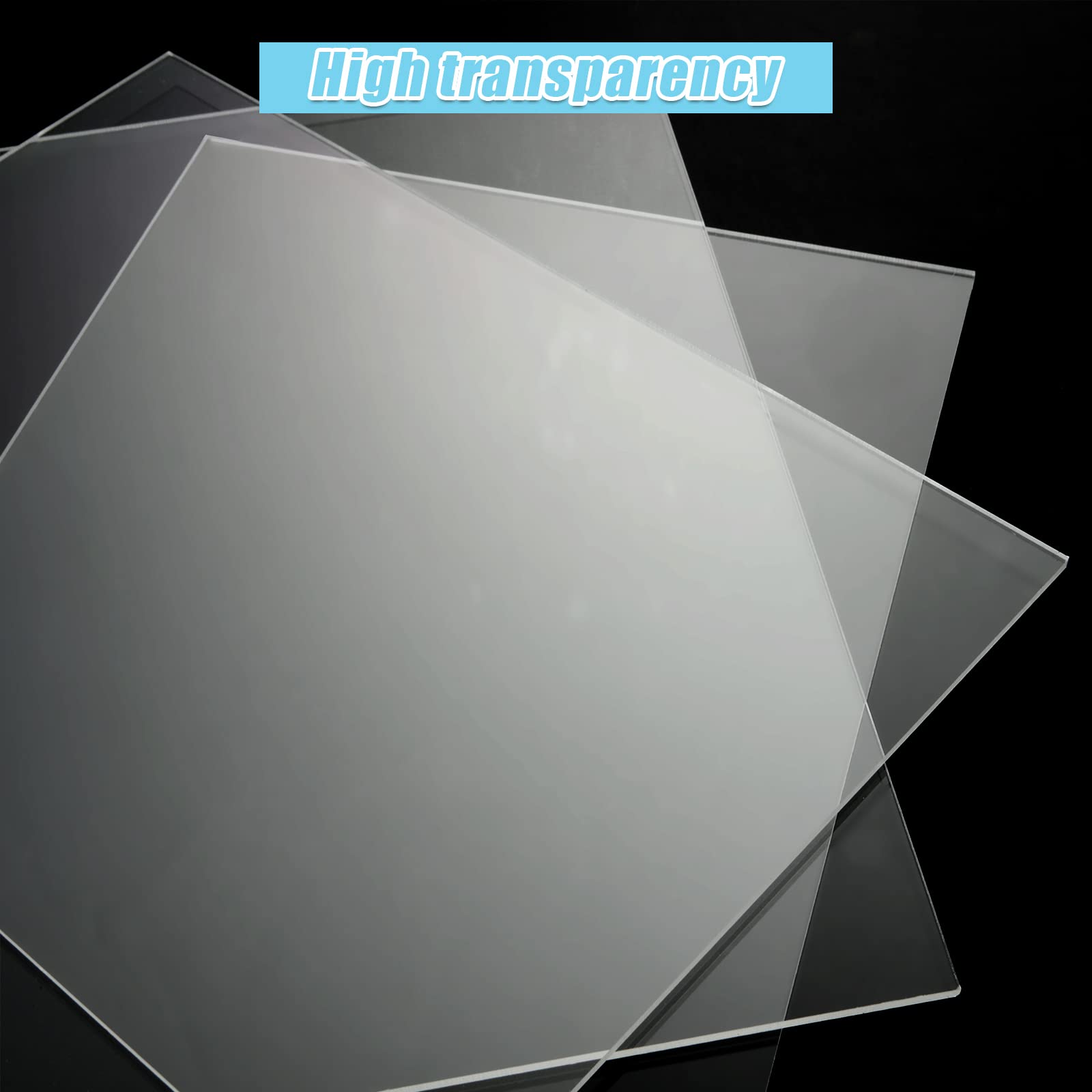 Kohand Lot De 4 Feuilles Plexiglas A4 Transparent 2mm - Panneaux Acrylique Pour Cadres, Peinture, Bricolage