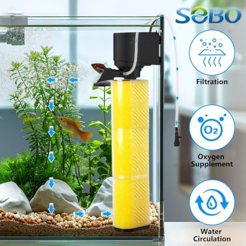 Image of VAYINATO Sobo Wp-6001 Aquarium Internal Filter for Fish Tank, Power : 40W, Flow : 2800L /H, Suitable Upto 4 Feet Tank
