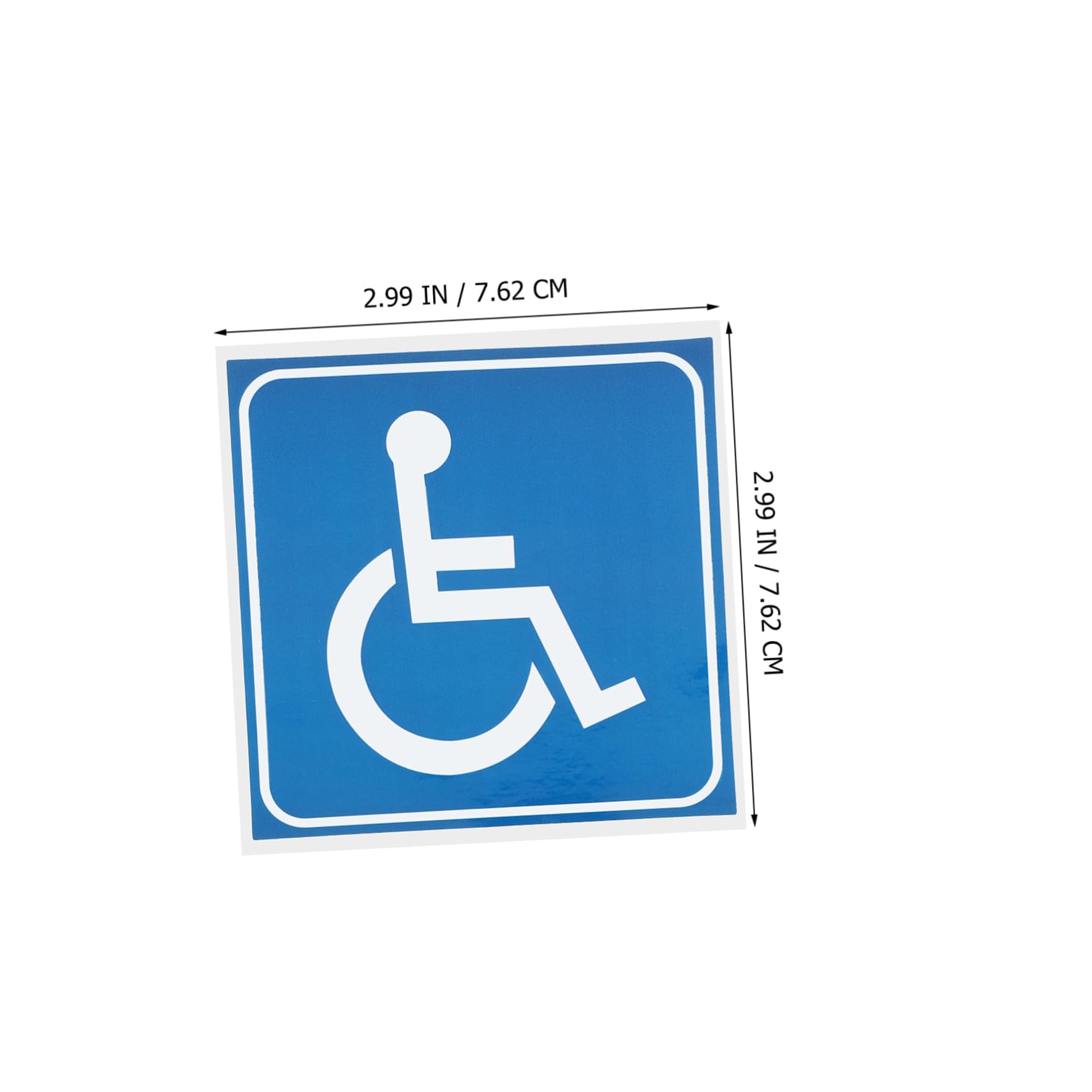 Etichette Handicap Viniliche 6 Adesivi Vinilici Handicap 1x1 - Simbolo Sedia A Rotelle, Per Parcheggi E Accessi Adesivi Auto