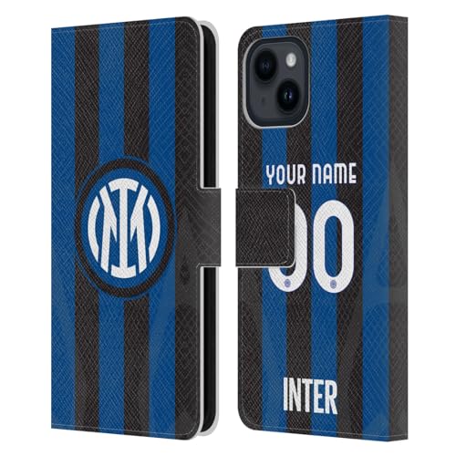 Coque iPhone 15 Inter Milan en cuir Head Case Designs
