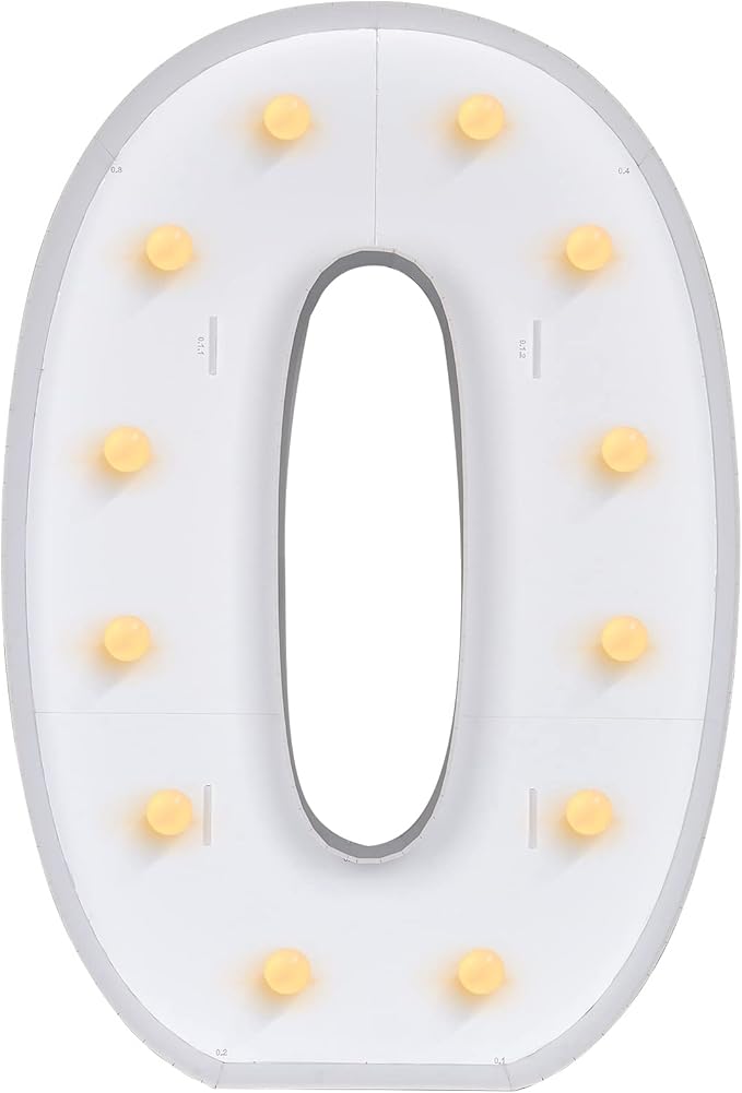 Mosaic Numbers Frame Marquee Numbers Lights Sign Light Up