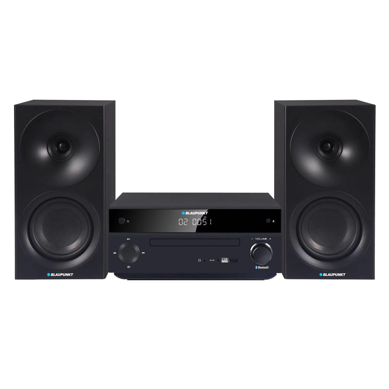 Blaupunkt MS30.02BT Microchaîne stéréo Bluetooth HDMI Arc | Optique USB AUX Radio FM CD 150 W RMS Réveil Télécommande Haut-parleurs Bass Reflex (Noir) - Les Beatles, Paul McCartney, John Lennon, RIngo Starr, George Harrison Blaupunkt MS30.02BT Microchaîne stéréo Bluetooth HDMI Arc | Optique USB AUX Radio FM CD 150 W RMS Réveil Télécommande Haut-parleurs Bass Reflex (Noir)