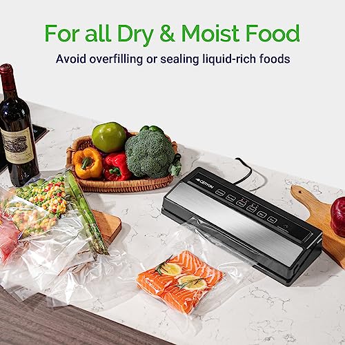 Image of GERYON Vacuum Sealer Bags, 50 Pcs Quart Size 8 inch x 12 inch Commercial Grade PreCut Bag, Food Vac Bags for Storage, Meal Prep or Sous Vide, Suitable for all Type Vacuum Sealer Machine