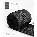 DMoose Fitness Elbow Wraps for Weightlifting (Pair) 40" Adjustable Brace for Joint Support, Pain Relief & Tendonitis - Elbow Straps for Weight Lifting, Bench Press & Gym Workouts, Band for Men & Women - Image 4