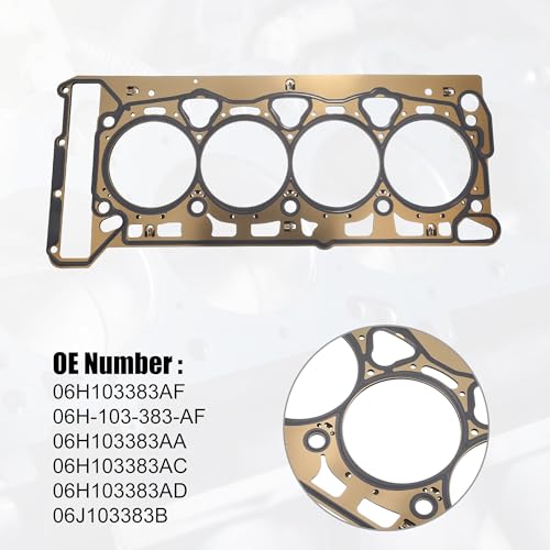 Image of uxcell Cylinder Head Gasket No.06H103383AF /06H-103-383-AF /06H103383AA /06H103383AC /06H103383AD for Volkswagen Tiguan 2009-2018 for VW Jetta 2008-2010